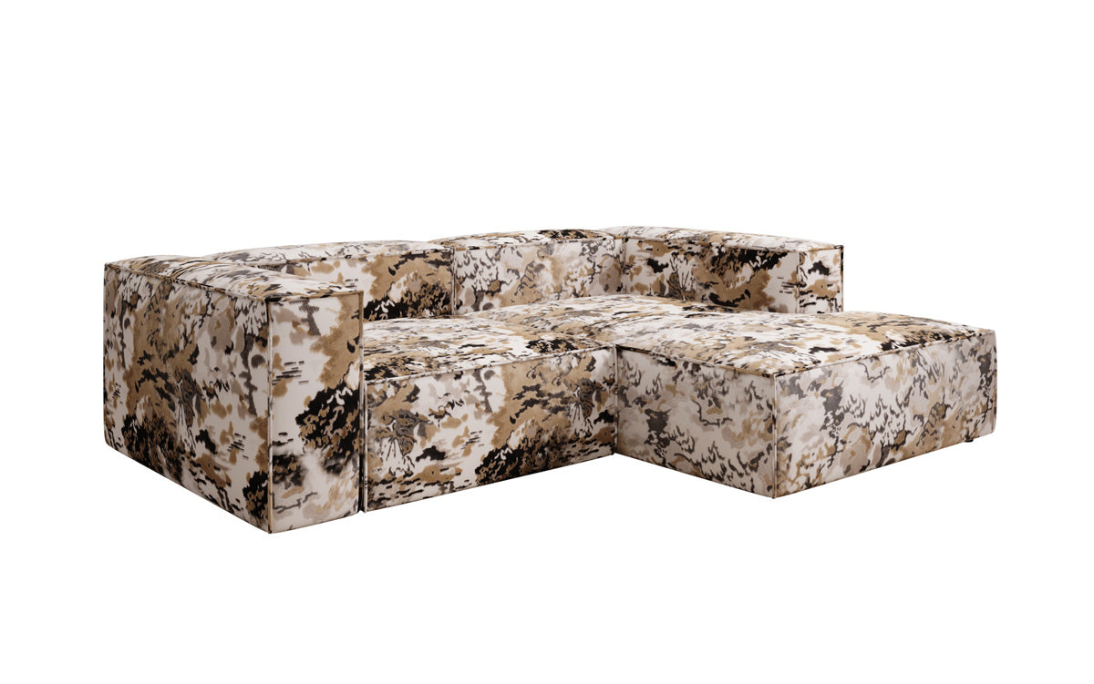 Design hoekbank Lesley Mini - jacquard met aquarelpatroon