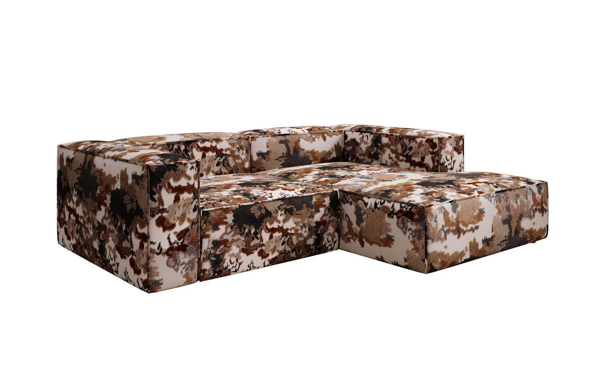Design hoekbank Lesley Mini - jacquard met aquarelpatroon