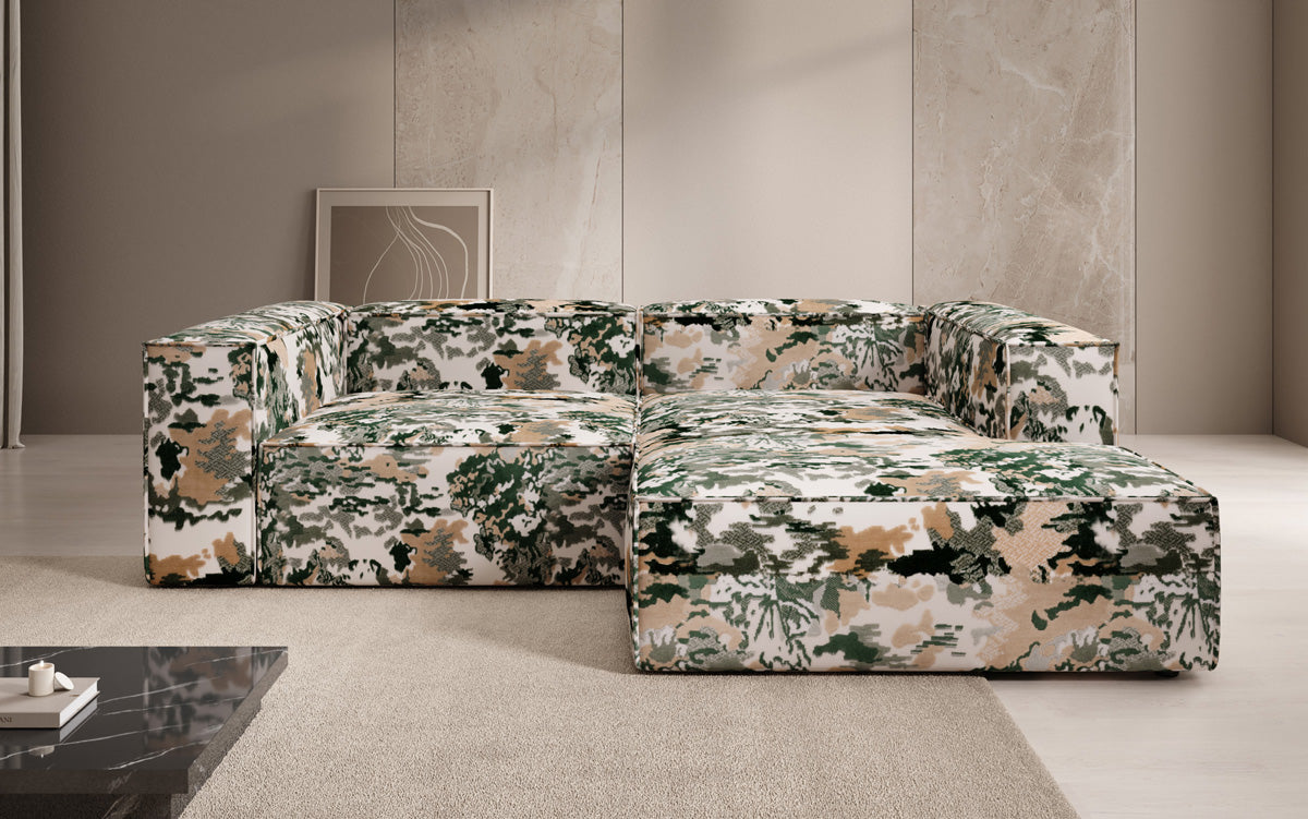 Design hoekbank Lesley Mini - jacquard met aquarelpatroon