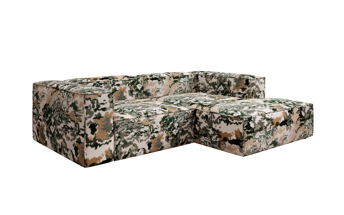 Design hoekbank Lesley Mini - jacquard met aquarelpatroon