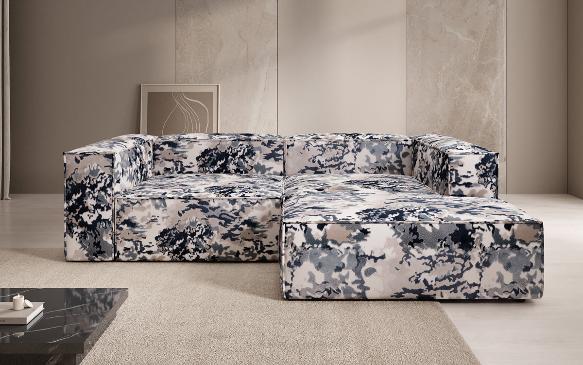 Design hoekbank Lesley Mini - jacquard met aquarelpatroon