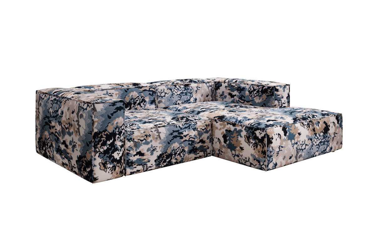 Design hoekbank Lesley Mini - jacquard met aquarelpatroon