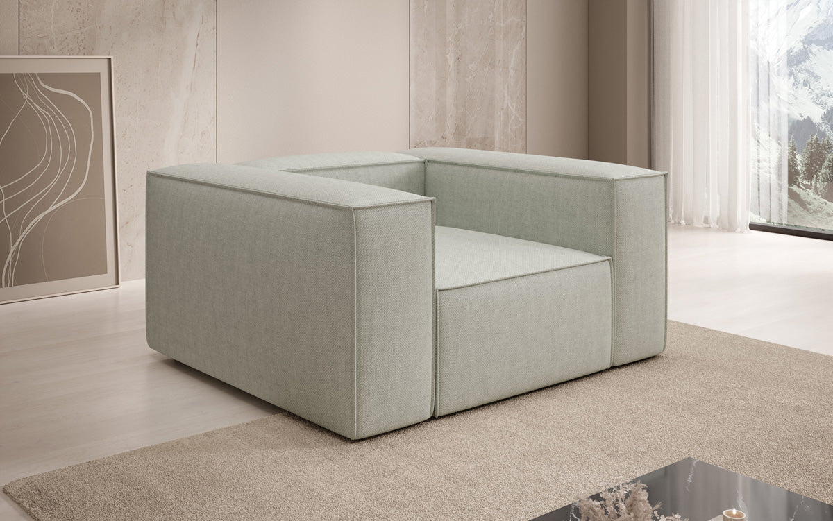 Designer sofa-fauteuil Lesley in linnenlook