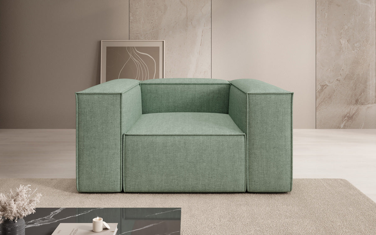 Designer sofa-fauteuil Lesley in linnenlook