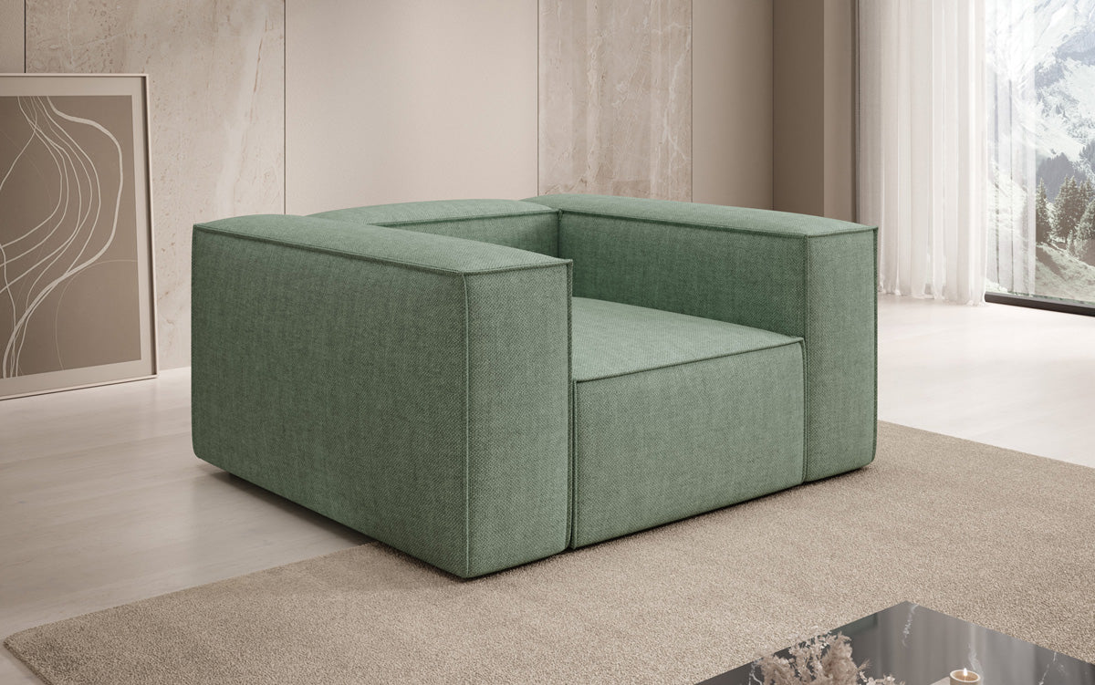 Designer sofa-fauteuil Lesley in linnenlook