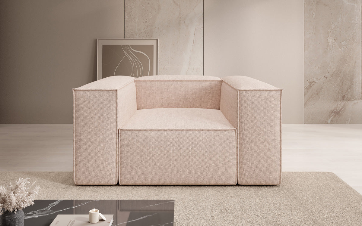 Designer sofa-fauteuil Lesley in linnenlook