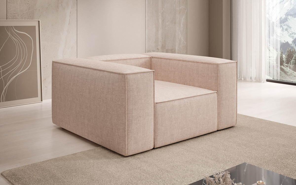 Designer sofa-fauteuil Lesley in linnenlook