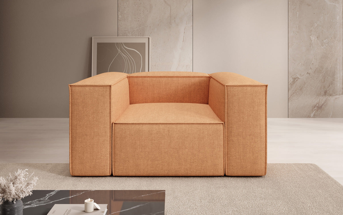 Designer sofa-fauteuil Lesley in linnenlook