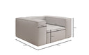 Designer bank-fauteuil Lesley van echt leer
