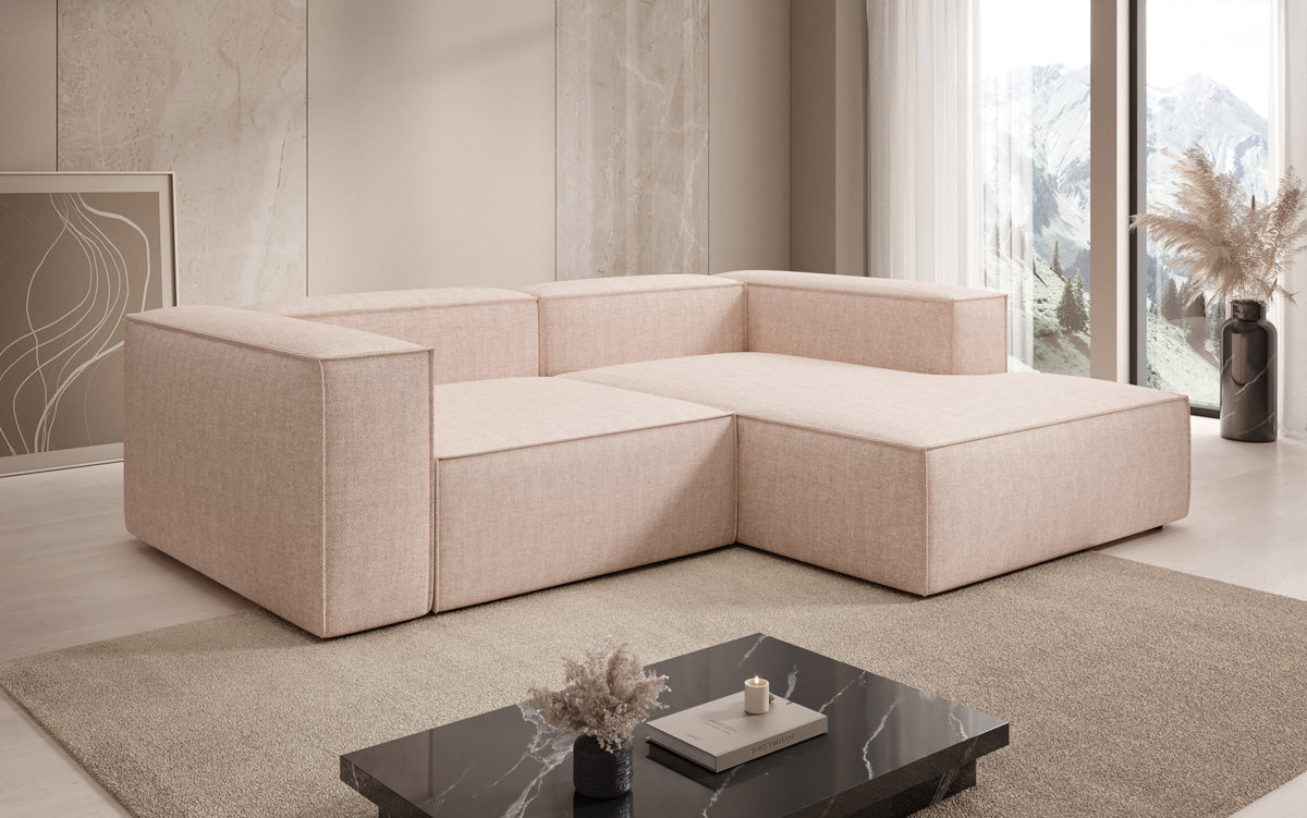 Designer hoekbank Lesley Mini in linnenlook