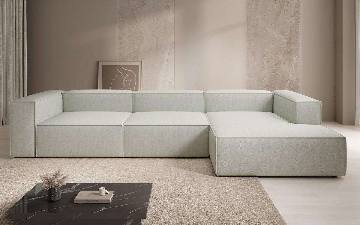 Design hoekbank Lesley in linnen-look
