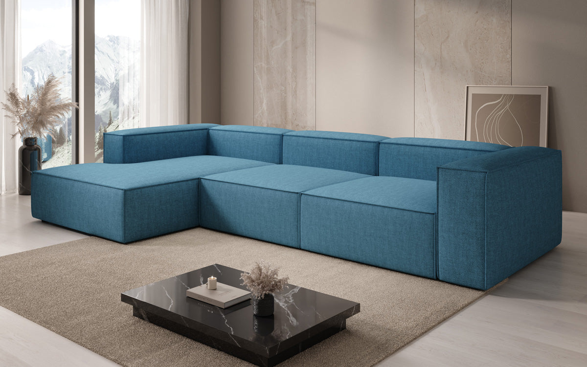 Design hoekbank Lesley in linnen-look