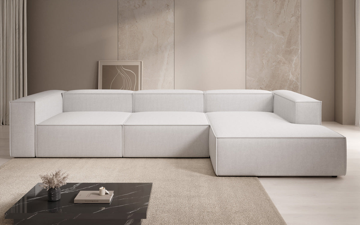 Design hoekbank Lesley in linnen-look