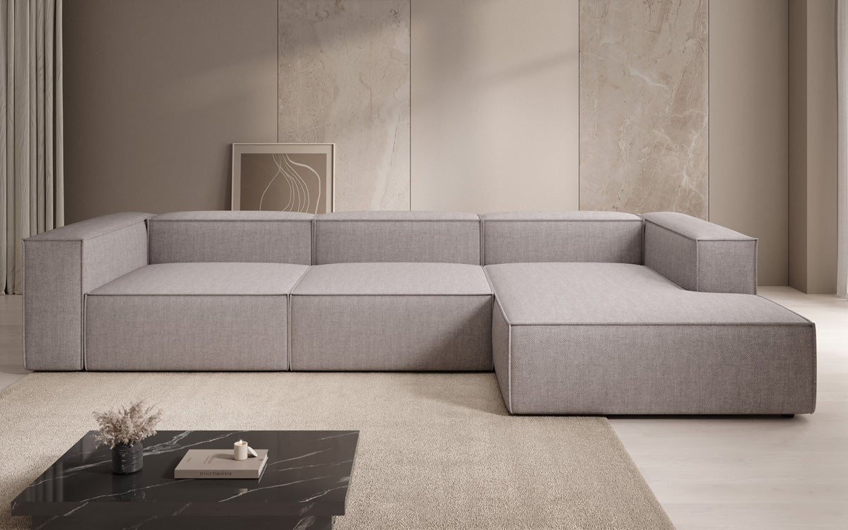 Design hoekbank Lesley in linnen-look