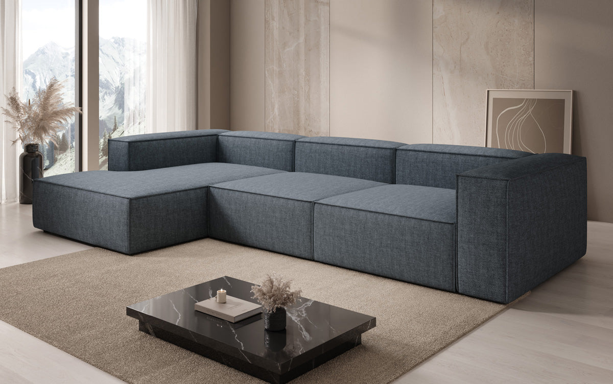 Design hoekbank Lesley in linnen-look