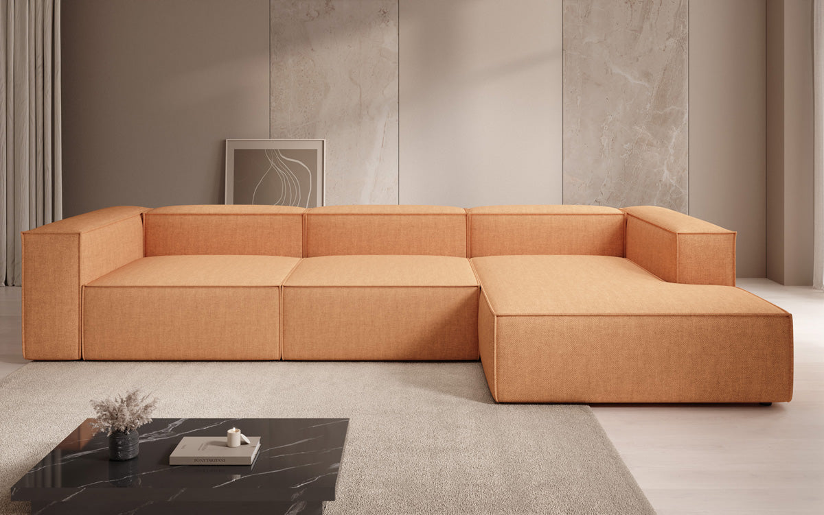 Design hoekbank Lesley in linnen-look