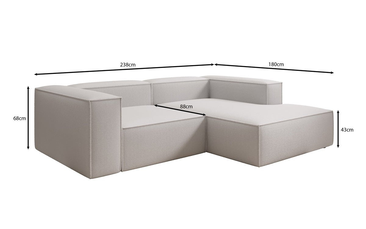 Designer Sofa Lesley L Mini in Bouclé