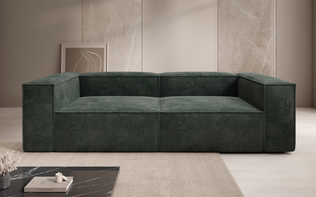 Designer Sofa Lesley 3-zits in Ribstof