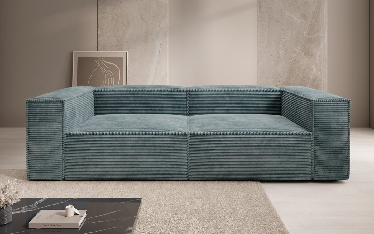 Designer Sofa Lesley 3-zits in Ribstof