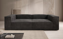 Designer Sofa Lesley 3-zits in Ribstof