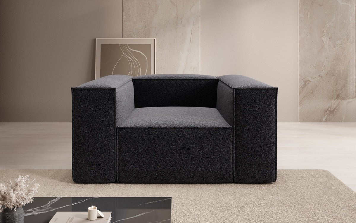 Designer sofa-fauteuil Lesley in structuurstof