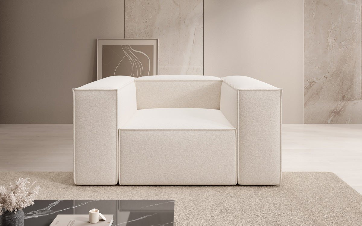 Designer sofa-fauteuil Lesley in structuurstof