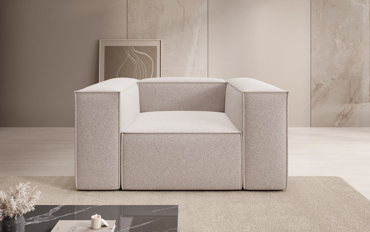 Designer sofa-fauteuil Lesley in structuurstof
