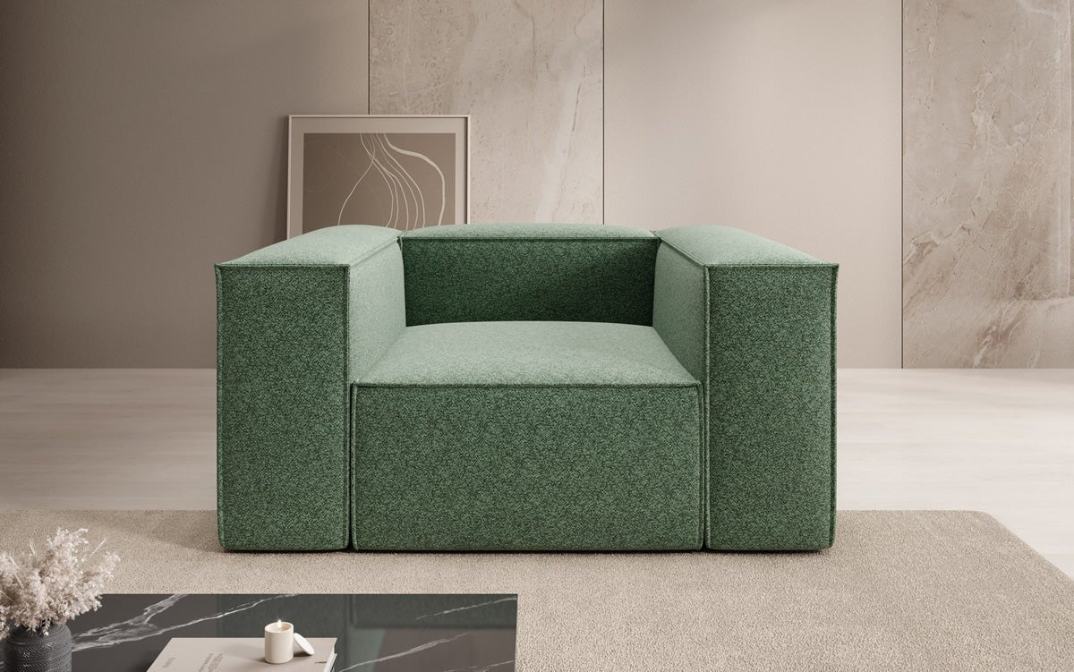 Designer sofa-fauteuil Lesley in structuurstof