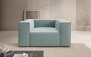 Designer sofa-fauteuil Lesley in structuurstof