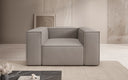 Designer bank-fauteuil Lesley van echt leer
