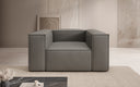 Designer bank-fauteuil Lesley van echt leer