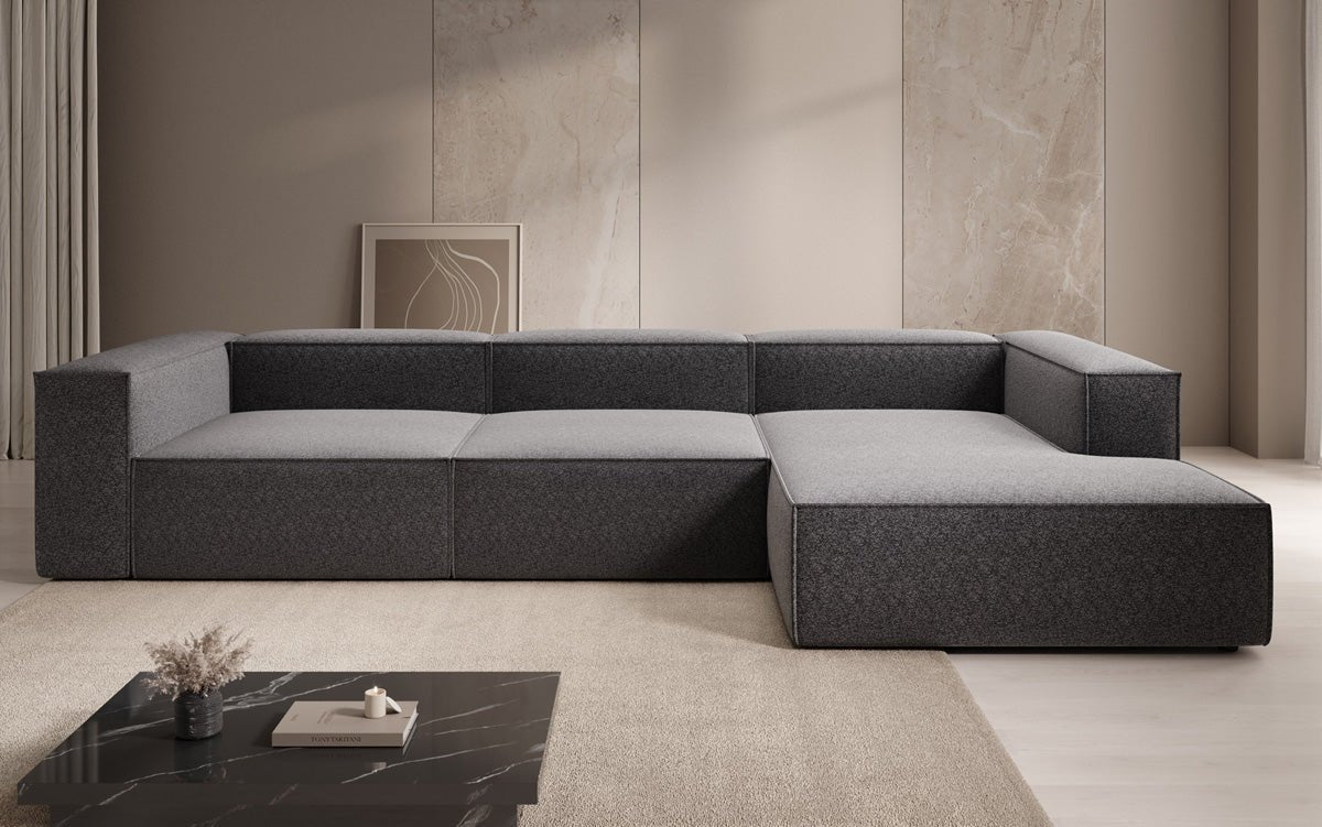 Designsofa Lesley L in structuurstof