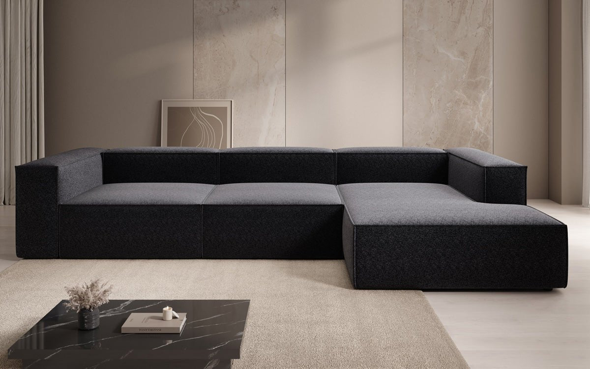 Designsofa Lesley L in structuurstof