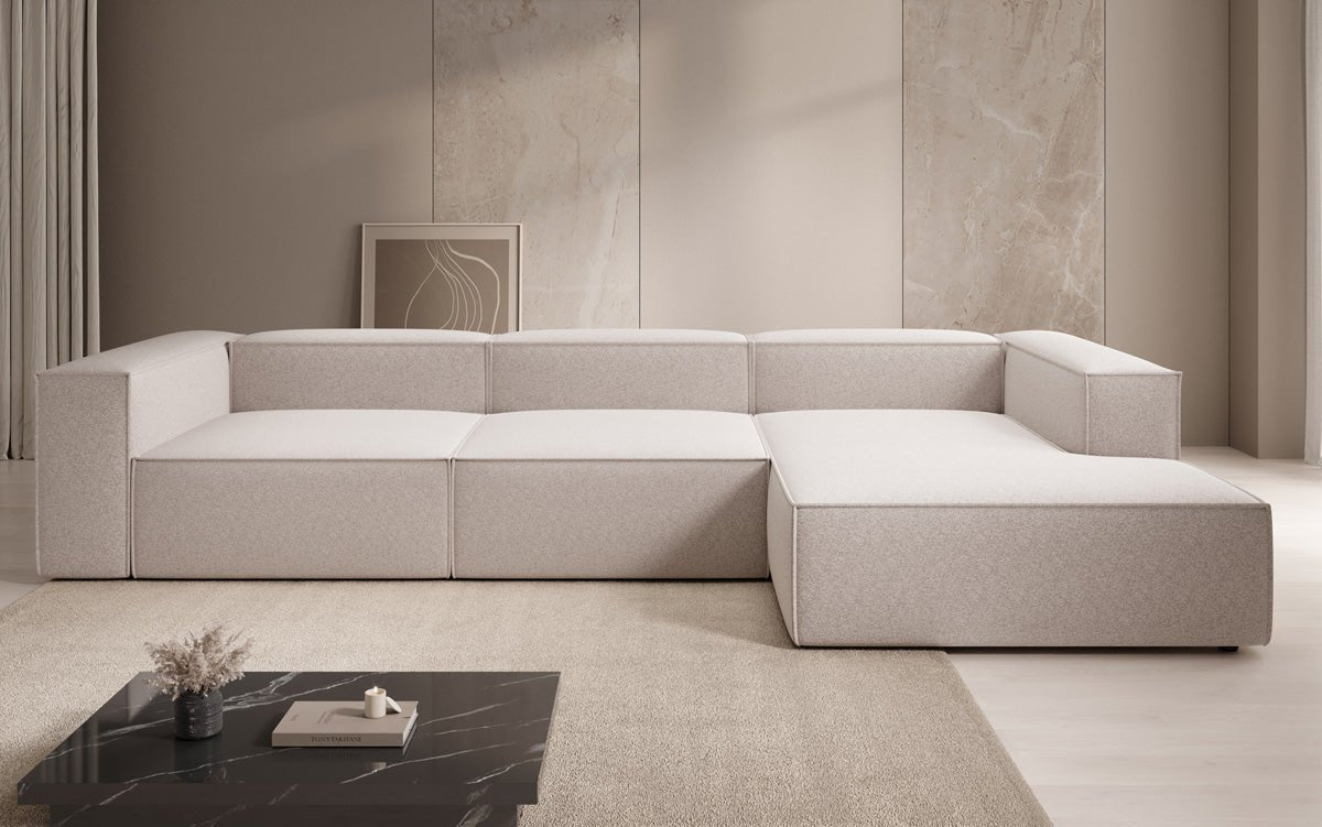 Designsofa Lesley L in structuurstof