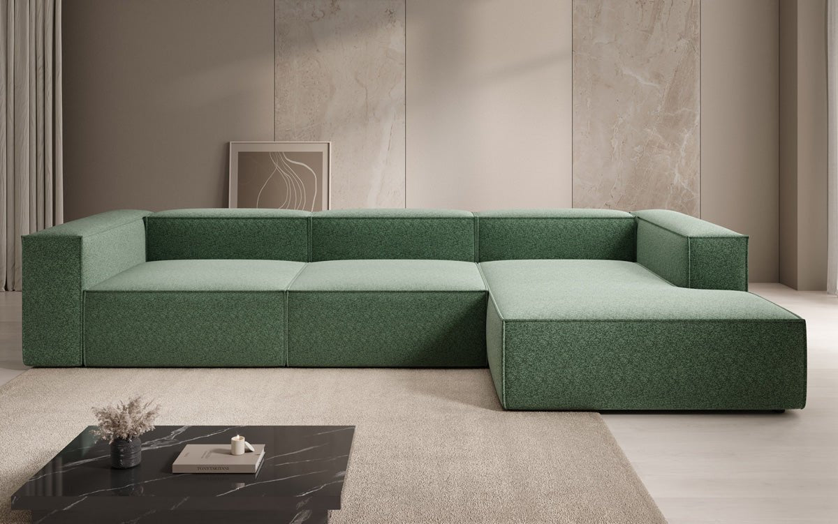 Designsofa Lesley L in structuurstof