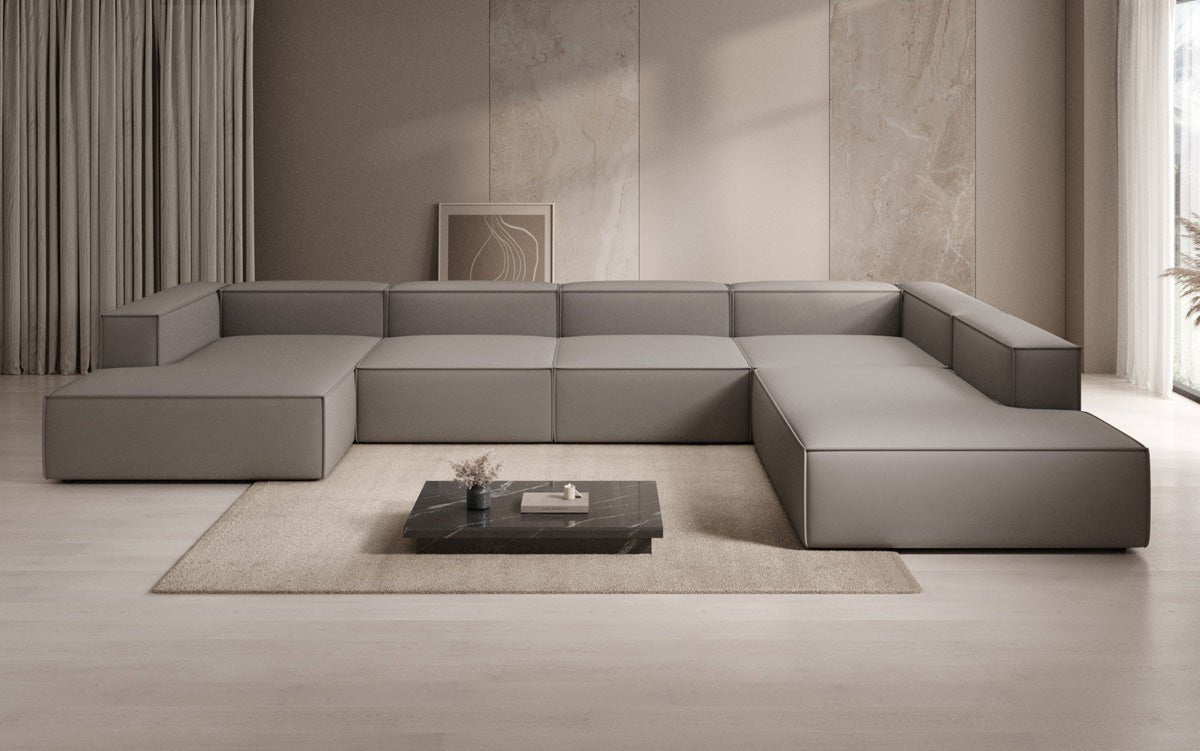 Designer Sofa Lesley U XXL in Stof