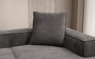 Decoratief Kussen Lesley 60x60 in Ribstof