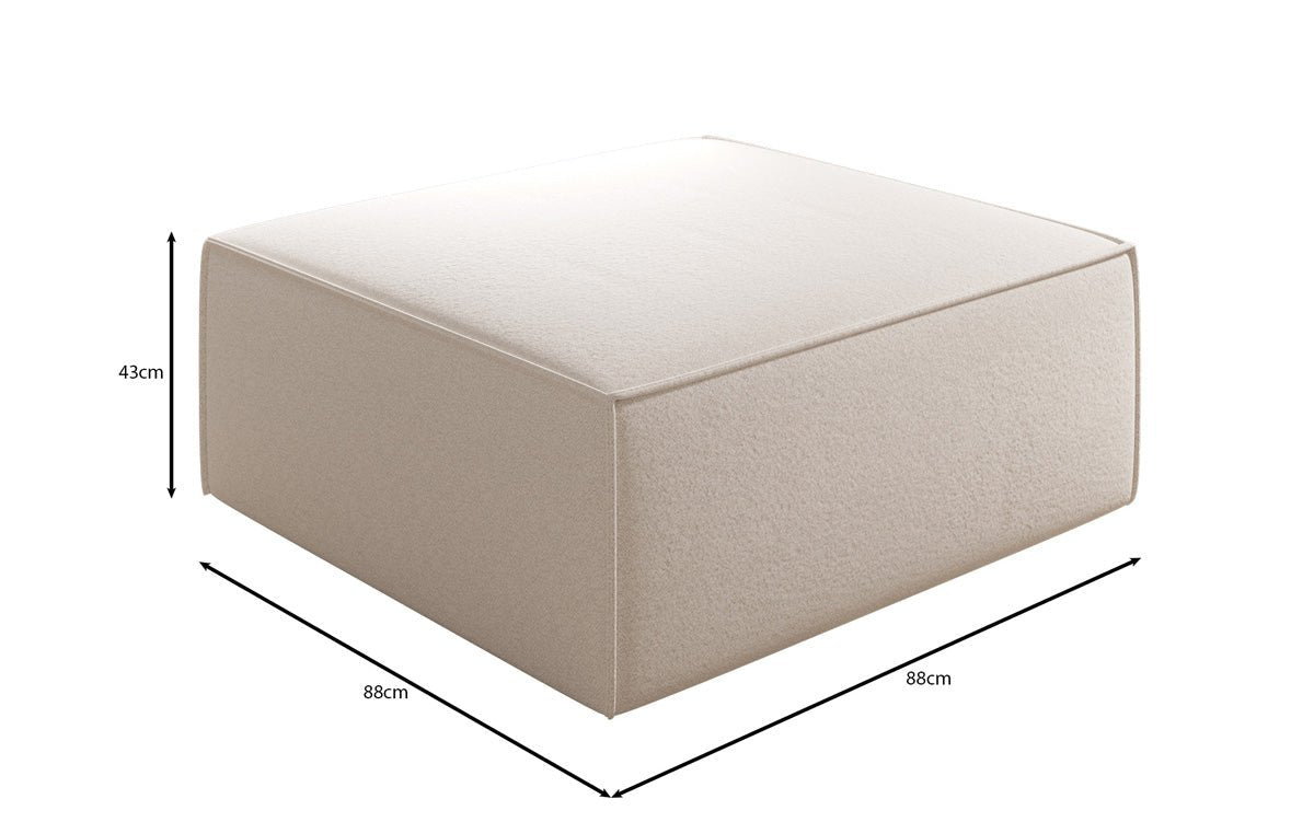 Bijzetpoef Lesley in structuurstof