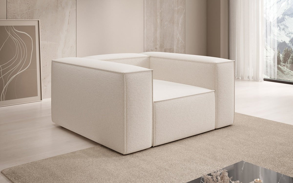Designer sofa-fauteuil Lesley in structuurstof