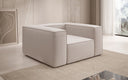 Designer sofa-fauteuil Lesley in structuurstof