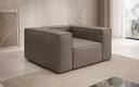 Designer bank-fauteuil Lesley van echt leer