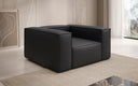 Designer bank-fauteuil Lesley van echt leer