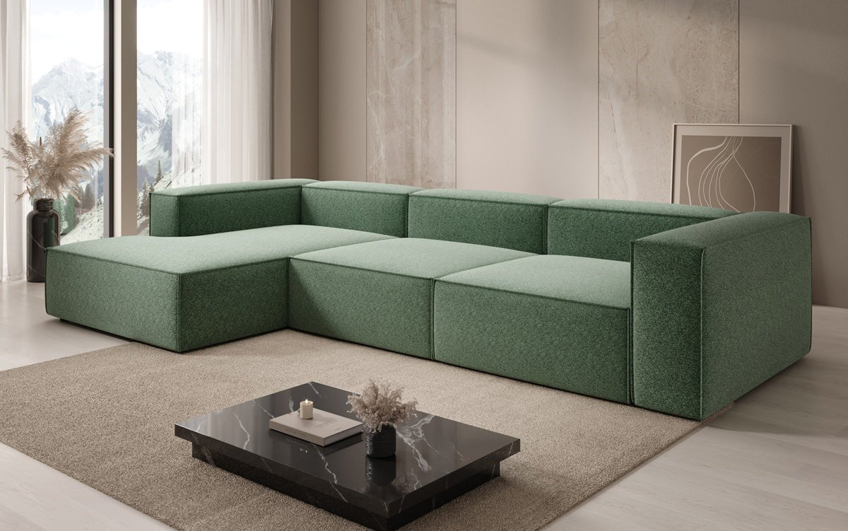 Designsofa Lesley L in structuurstof