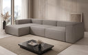Designer hoekbank Lesley in echt leer