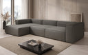 Designer hoekbank Lesley in echt leer