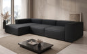 Designer hoekbank Lesley in echt leer