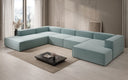 Designbank Lesley U XXL in structuurstof