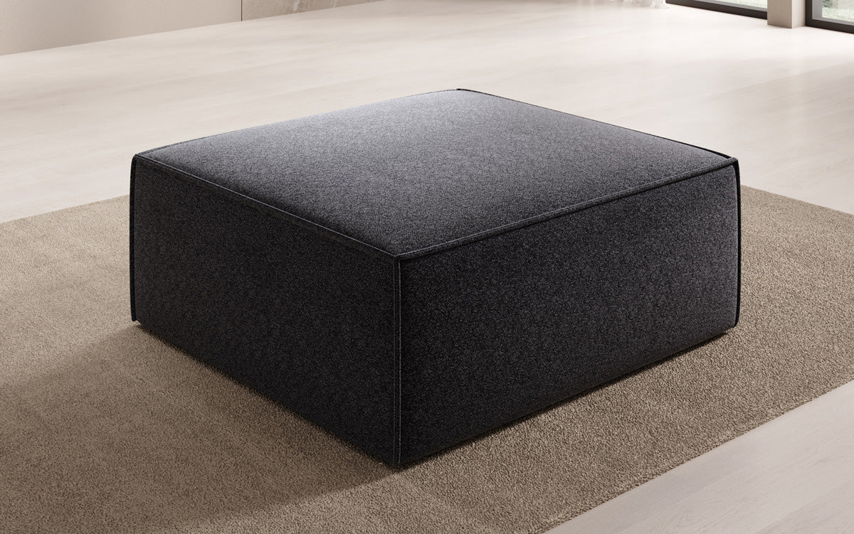 Bijzetpoef Lesley in structuurstof