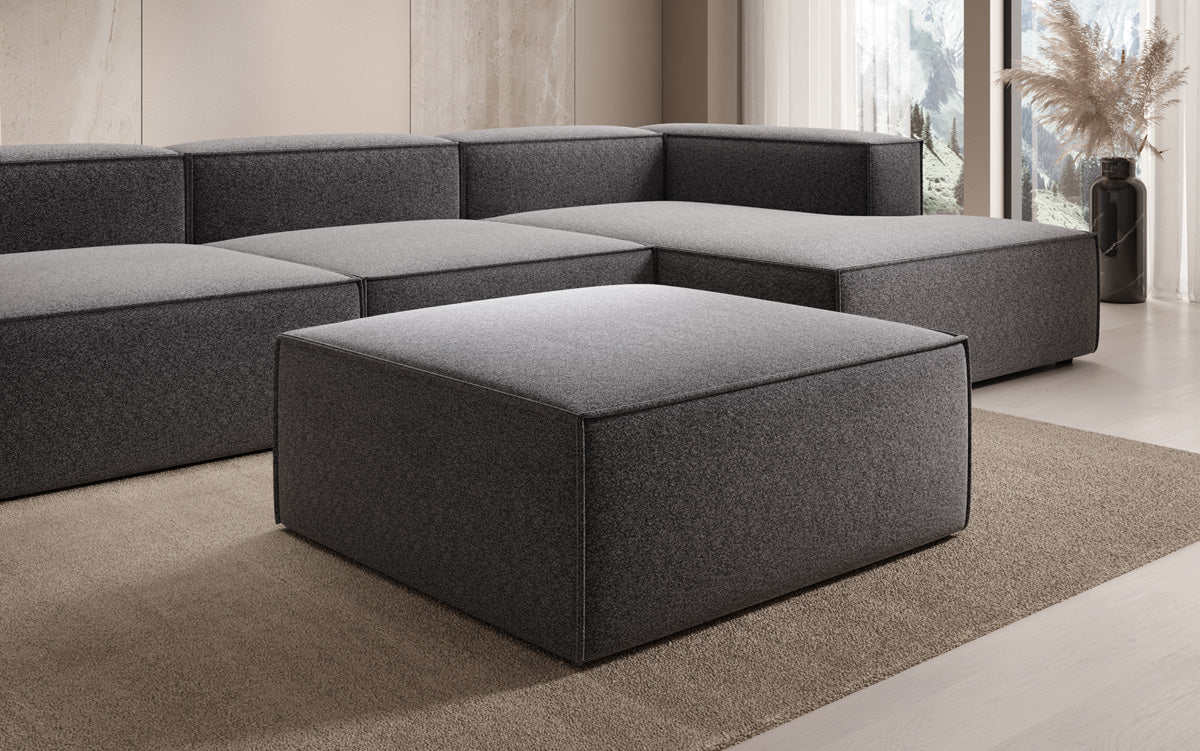 Bijzetpoef Lesley in structuurstof