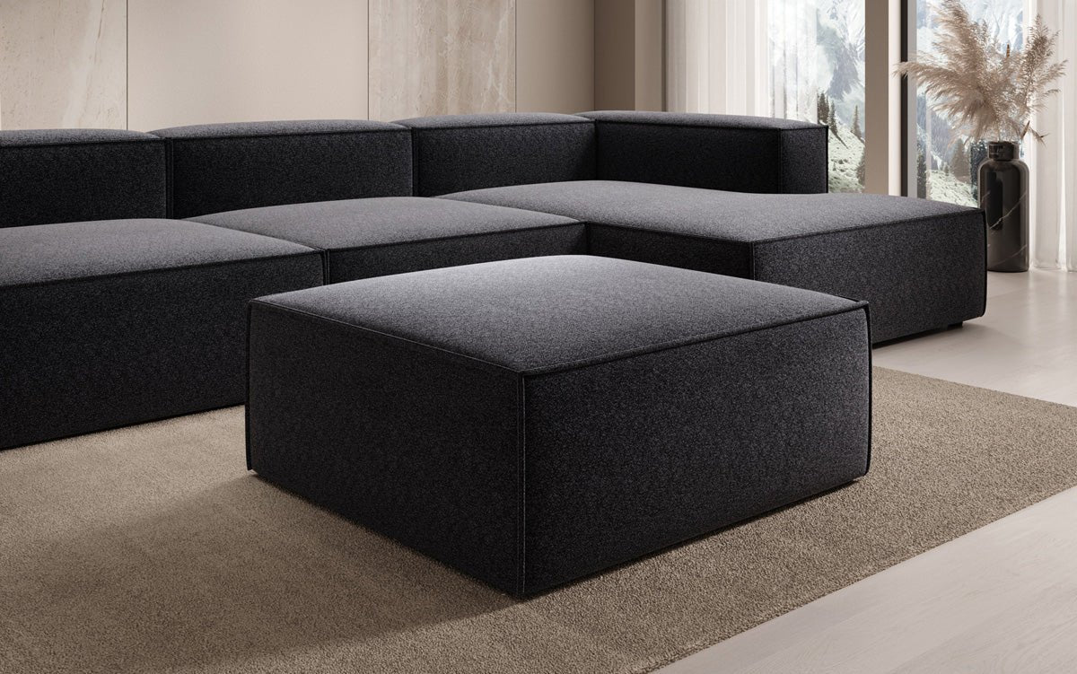 Bijzetpoef Lesley in structuurstof